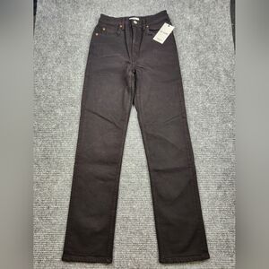 RE/DONE NWT 70s Straight Black Sz 23. 193-3W7STRT Originally $248